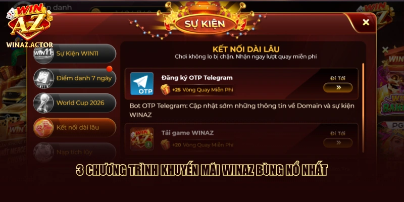 3 chương trình khuyến mãi WinAZ bùng nổ nhất