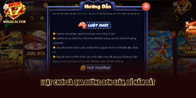 Luật chơi Gà Qua Đường đơn giản, dễ nắm bắt