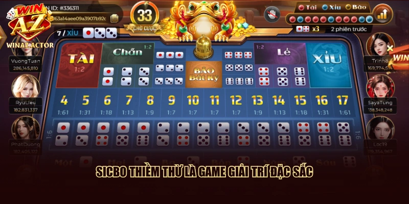 Sicbo thiềm thừ là game giải trí đặc sắc