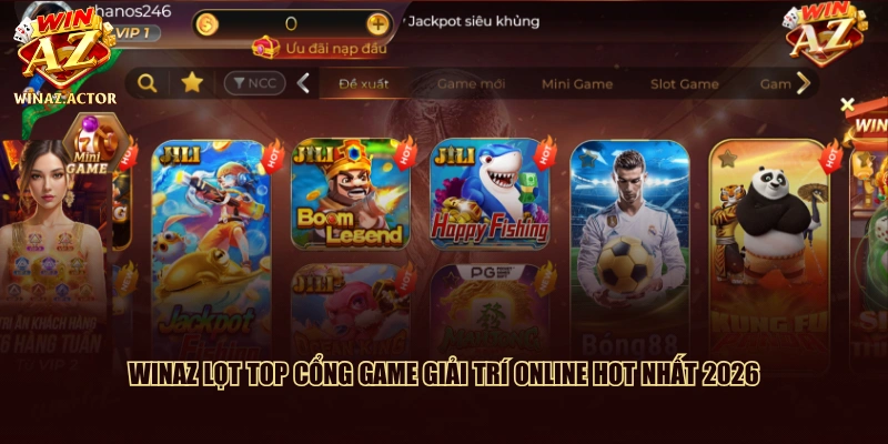 WinAZ lọt top cổng game giải trí online hot nhất 2026